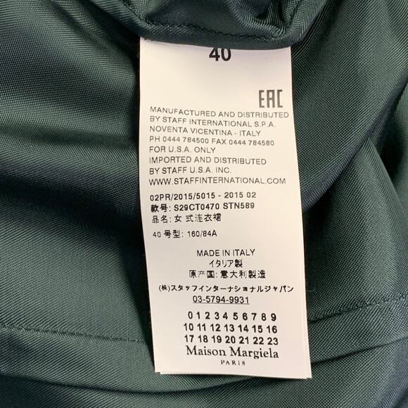 MAISON MARGIELA Size S Black Multi Color Silk Polyester Floral Layered Dress - Picture 7 of 8